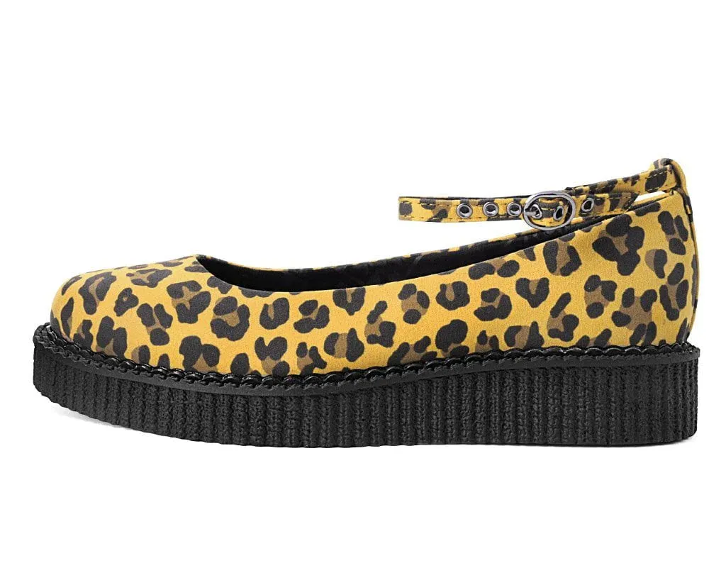 Mustard Leopard Pointed Ballet Creeper