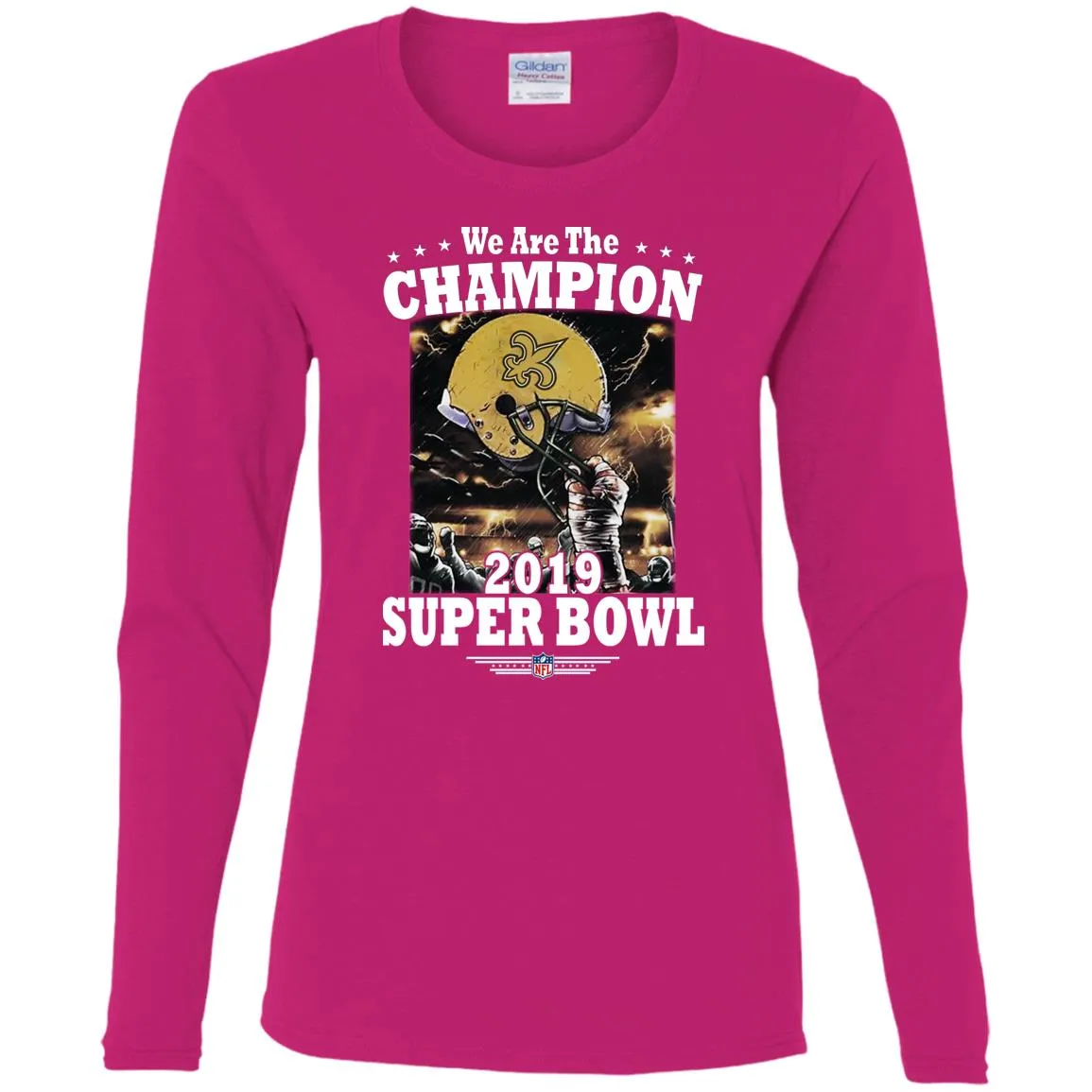 Nfl – New Orleans Saints We Are The Champion 2019 Super Bowl Football Women Long Sleeve Shirt