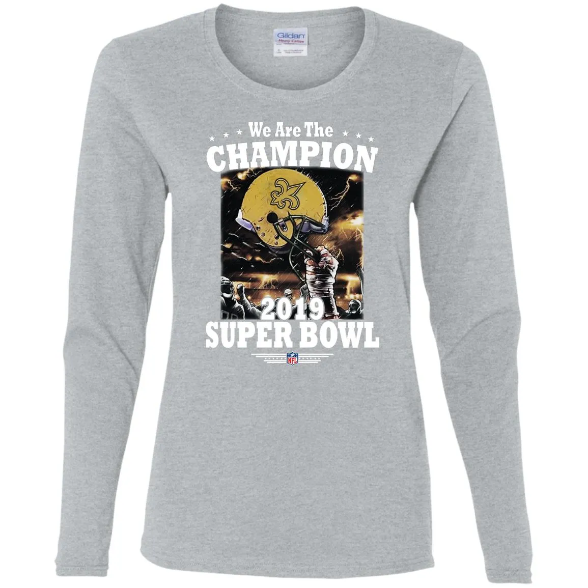 Nfl – New Orleans Saints We Are The Champion 2019 Super Bowl Football Women Long Sleeve Shirt