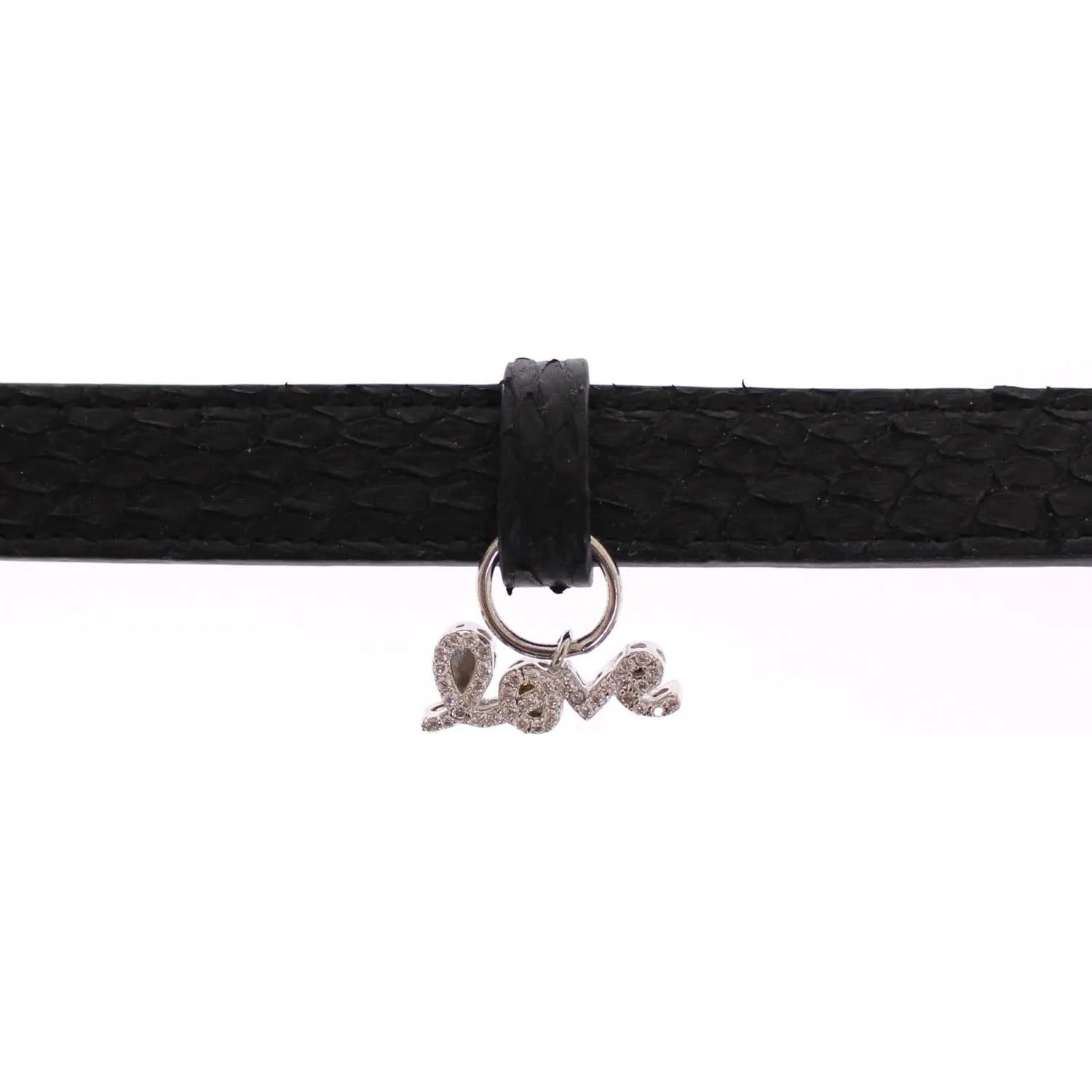 Nialaya Exquisite Black Snakeskin Silver Bracelet