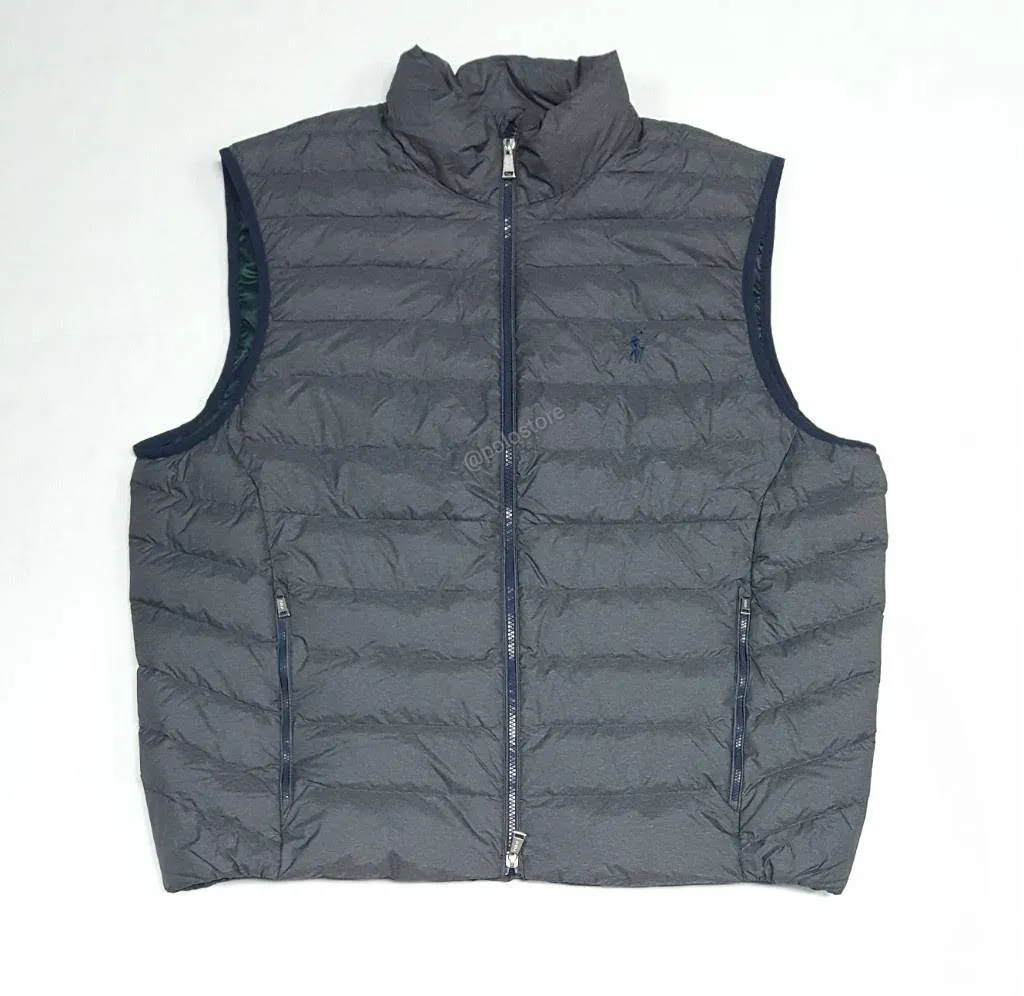 Nwt Polo Ralph Lauren Grey Heather Small Pony Down Vest