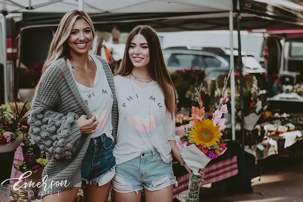 Phi Mu Rainbow Notch Tee