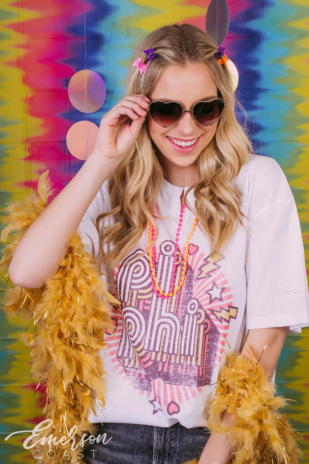 Pi Beta Phi Retro Bid Day Notch Tee