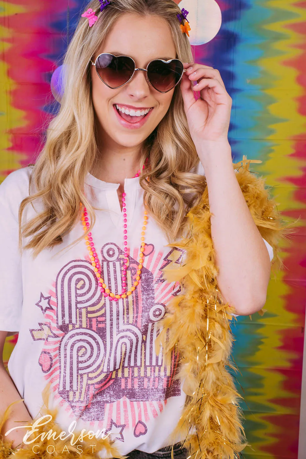 Pi Beta Phi Retro Bid Day Notch Tee