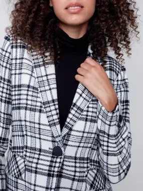 Plaid Long Blazer