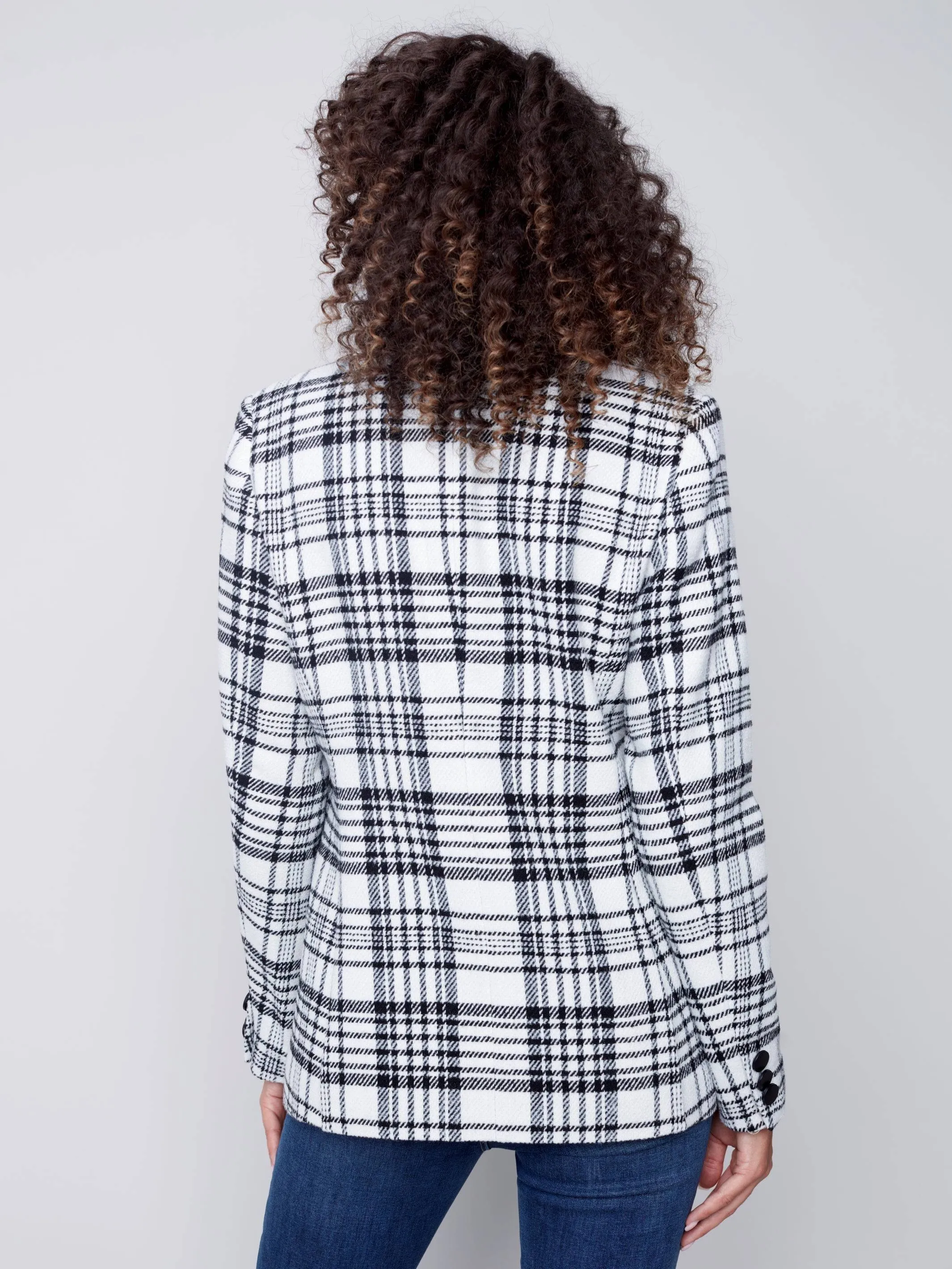 Plaid Long Blazer