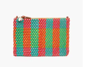 Plaid Woven Flat Clutch