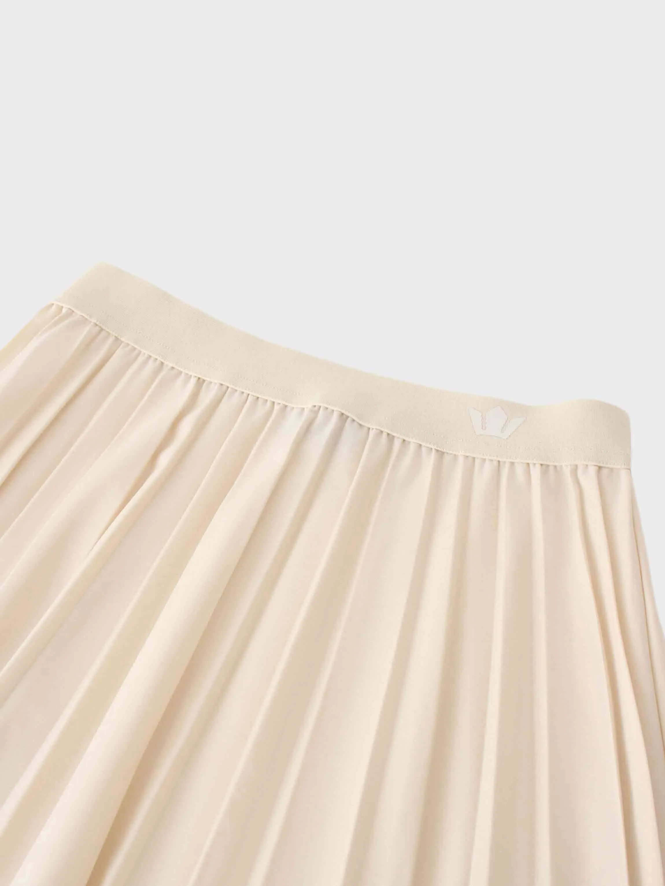 Pleated Skirt 35"-Ivory