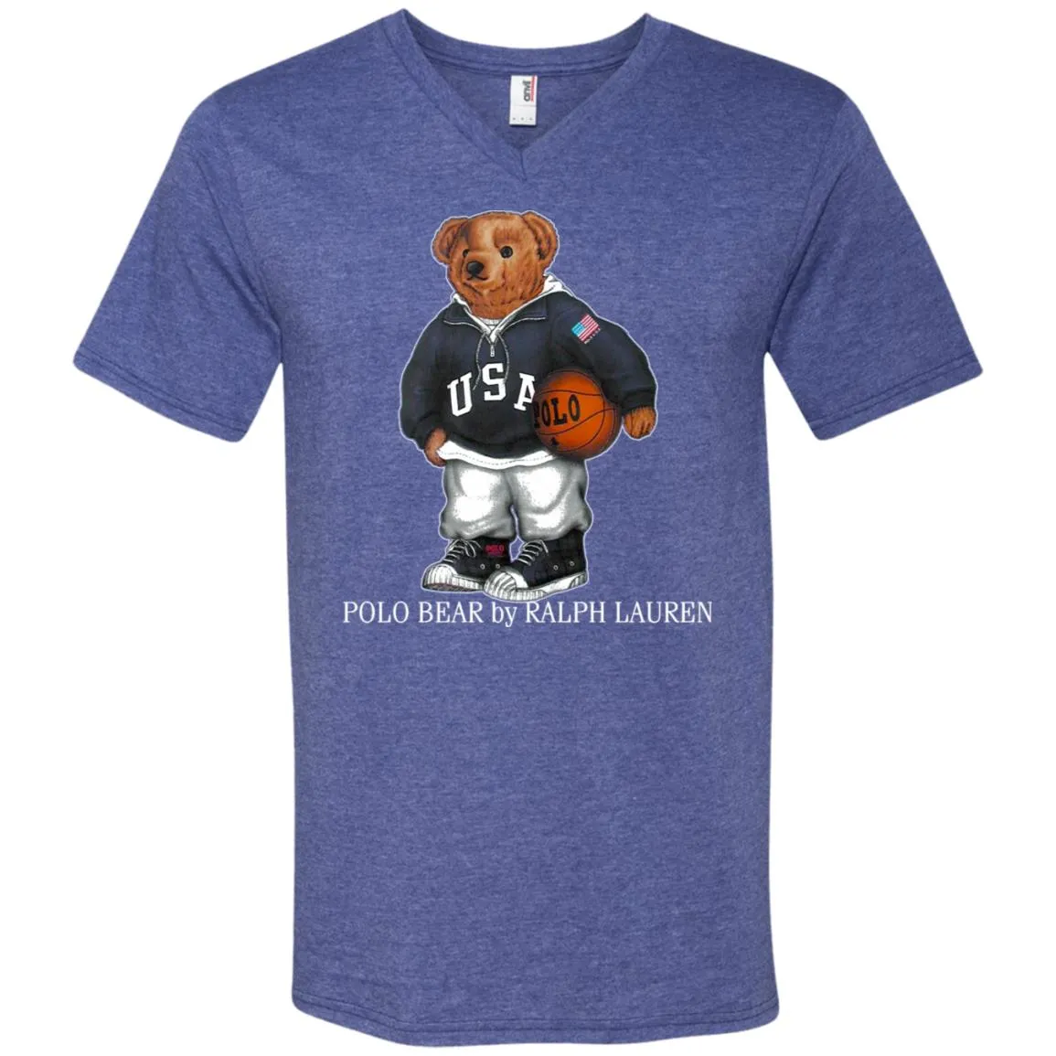 Polo Bear Ralph Lauren Shirt Men V-Neck T-Shirt