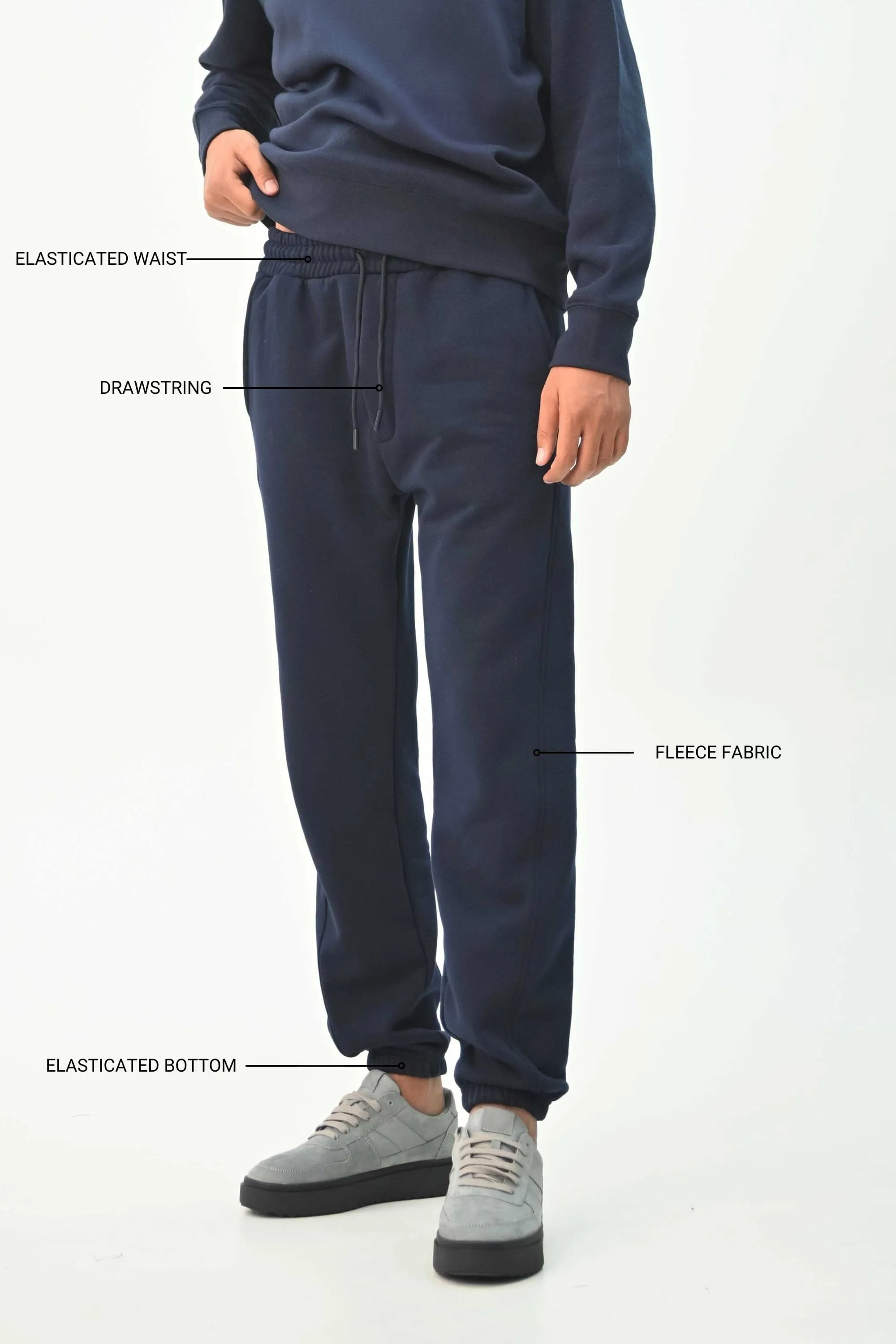 Polo Republica Men's Side Panel Fleece Sweatpants