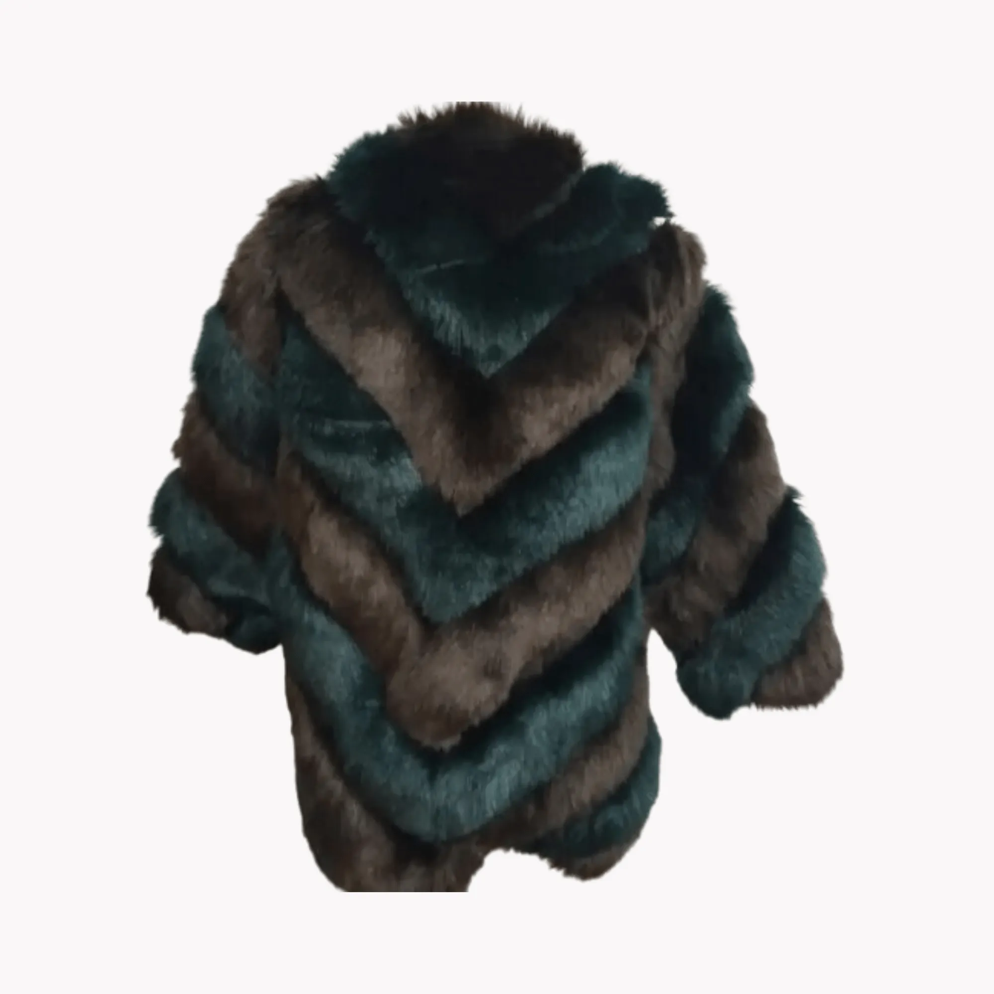 Pre Order:  Contrast Faux Fur Coat