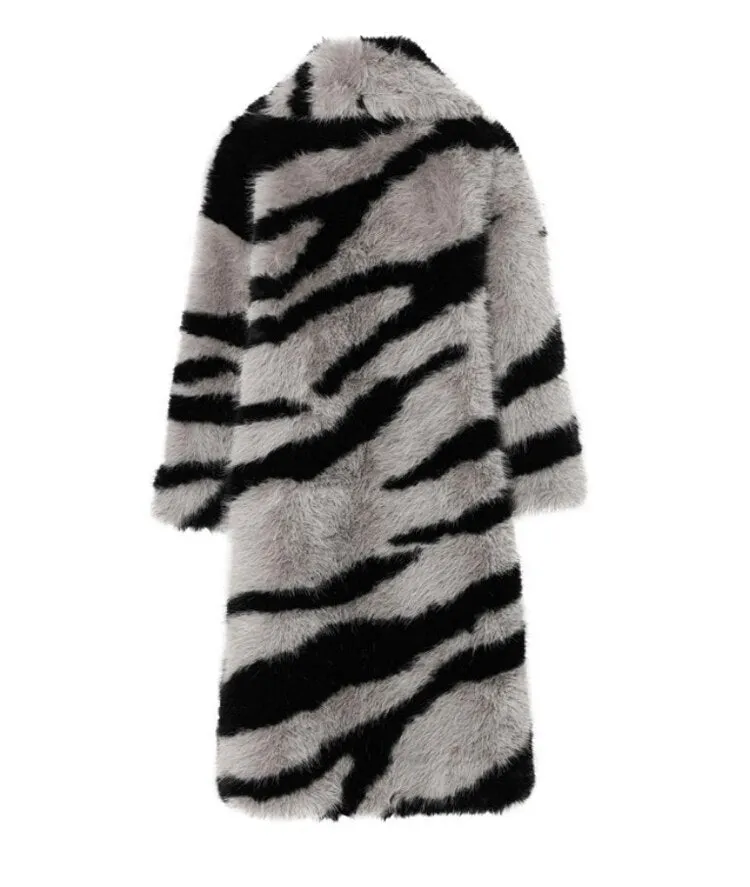 Pre Order:  Gray Zebra Winter Coat