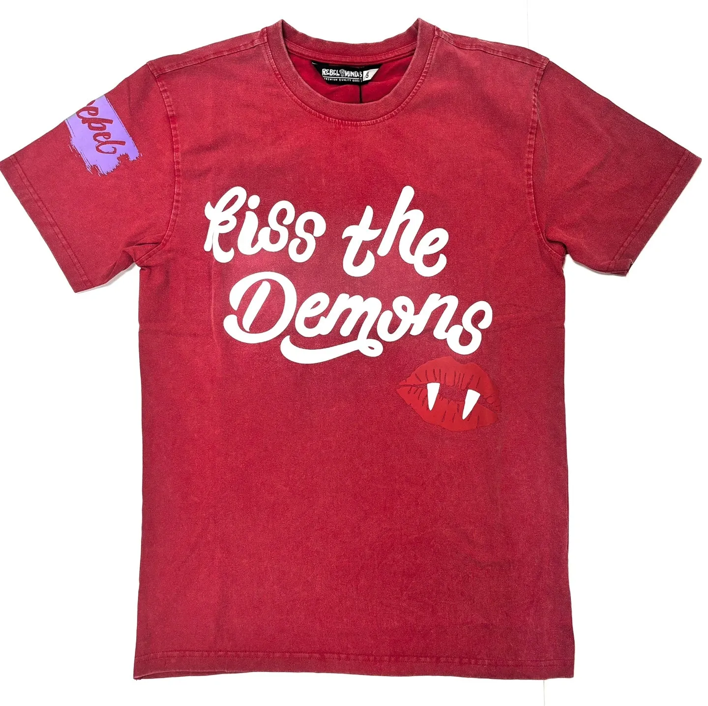 REBEL MINDS Kiss The Demon Graphic T-shirt