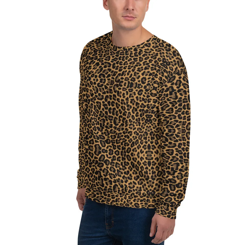 Recycled Unisex Sweatshirt - Leopard - Men