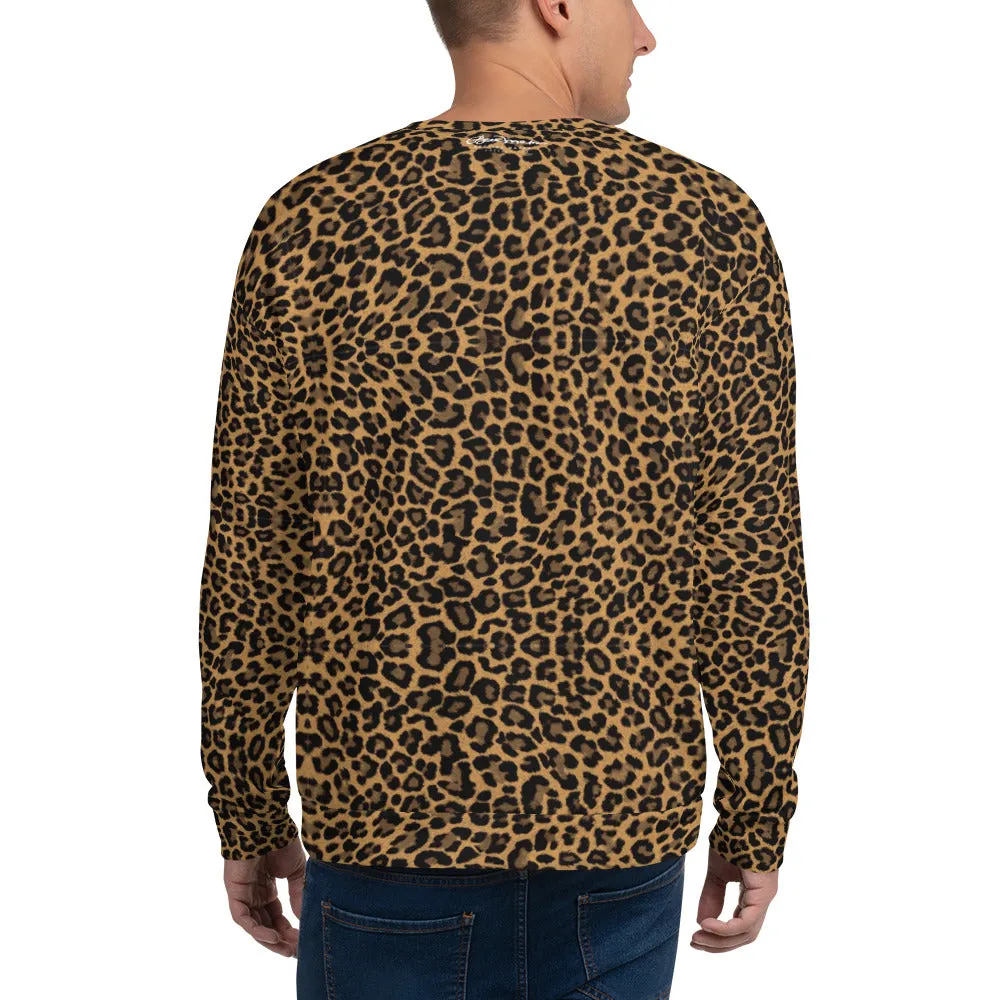 Recycled Unisex Sweatshirt - Leopard - Men