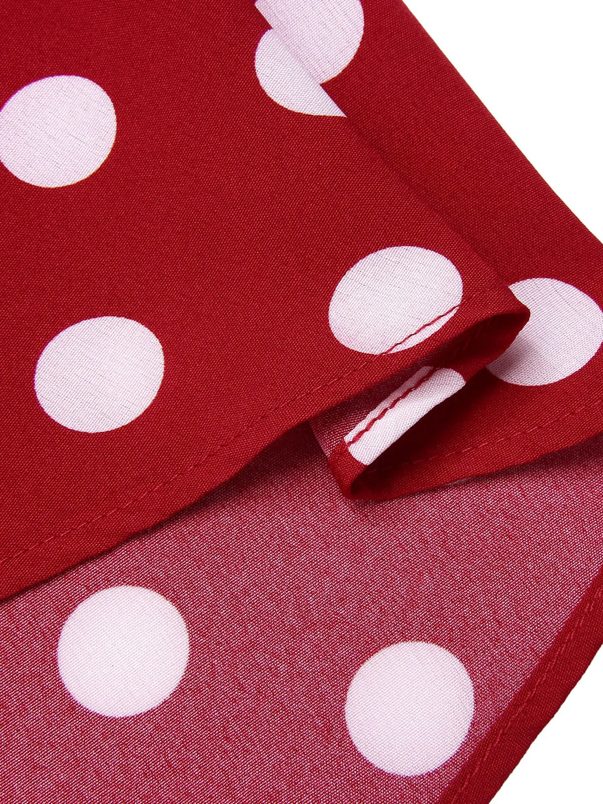 Red 1950s Polka Dot Swing Skirt