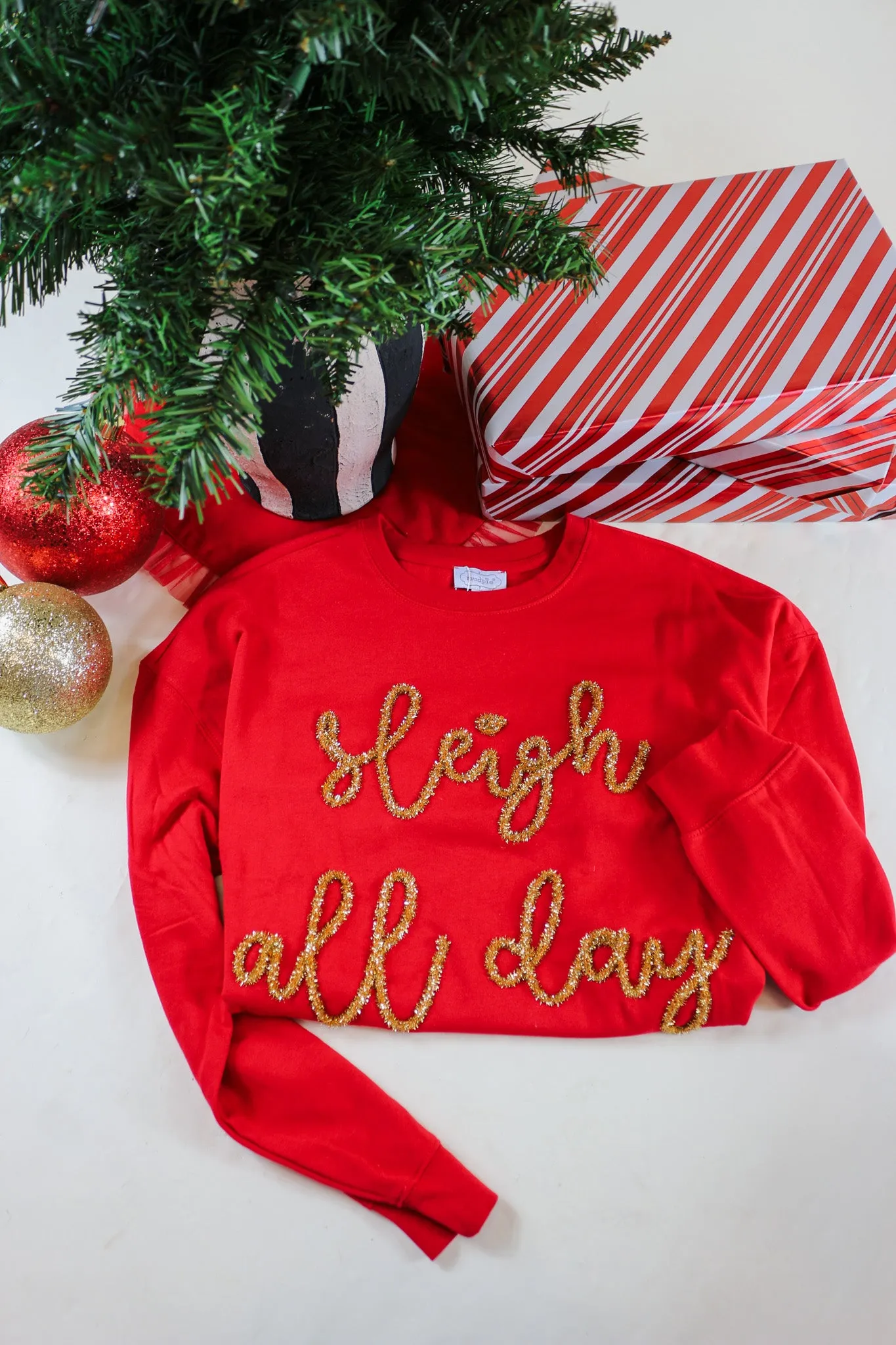 Red Sleigh All Day Sparkle Sweater