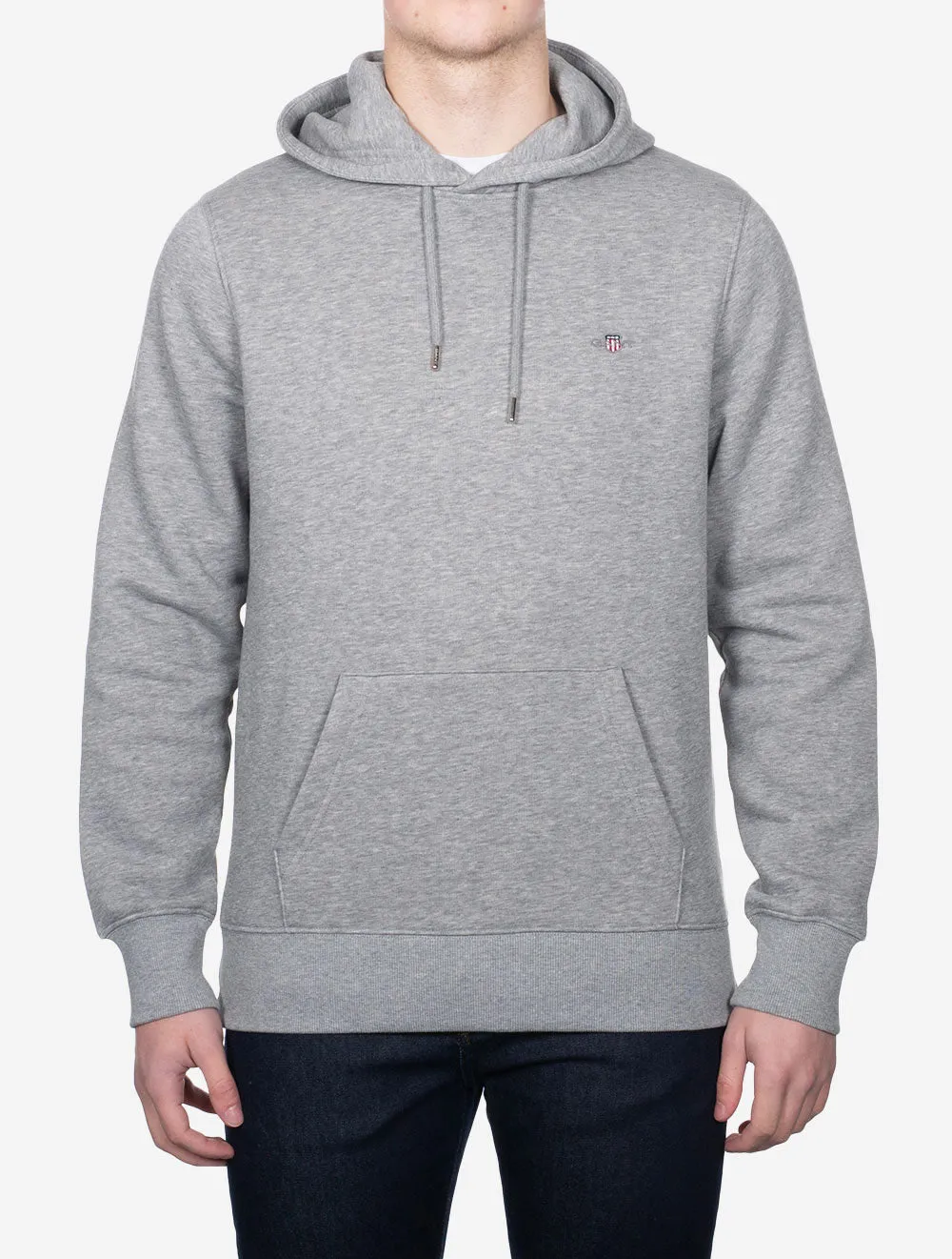 Regular Shield Hoodie Grey Melange