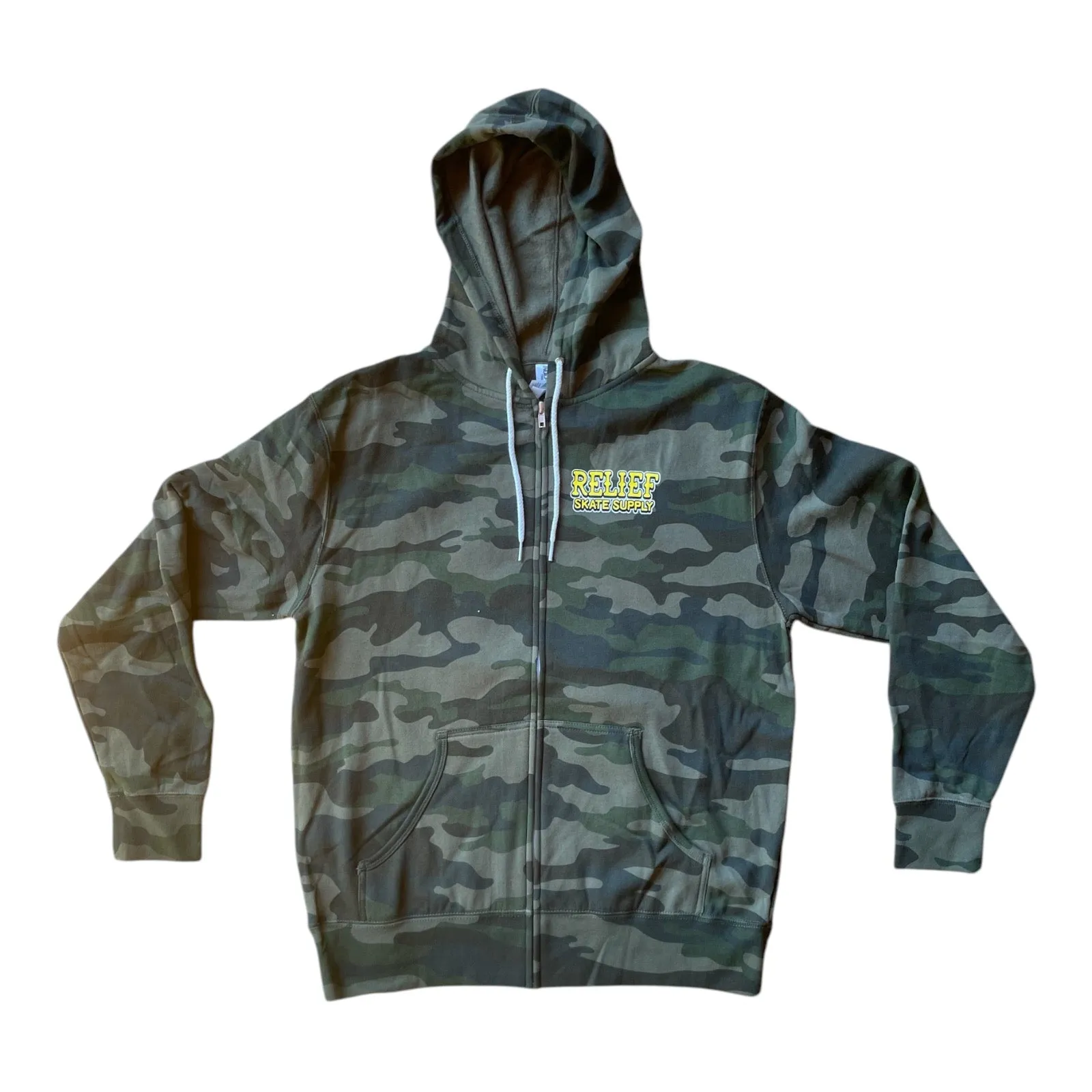 Relief Bass Camo Zip Hoodie Lightweight