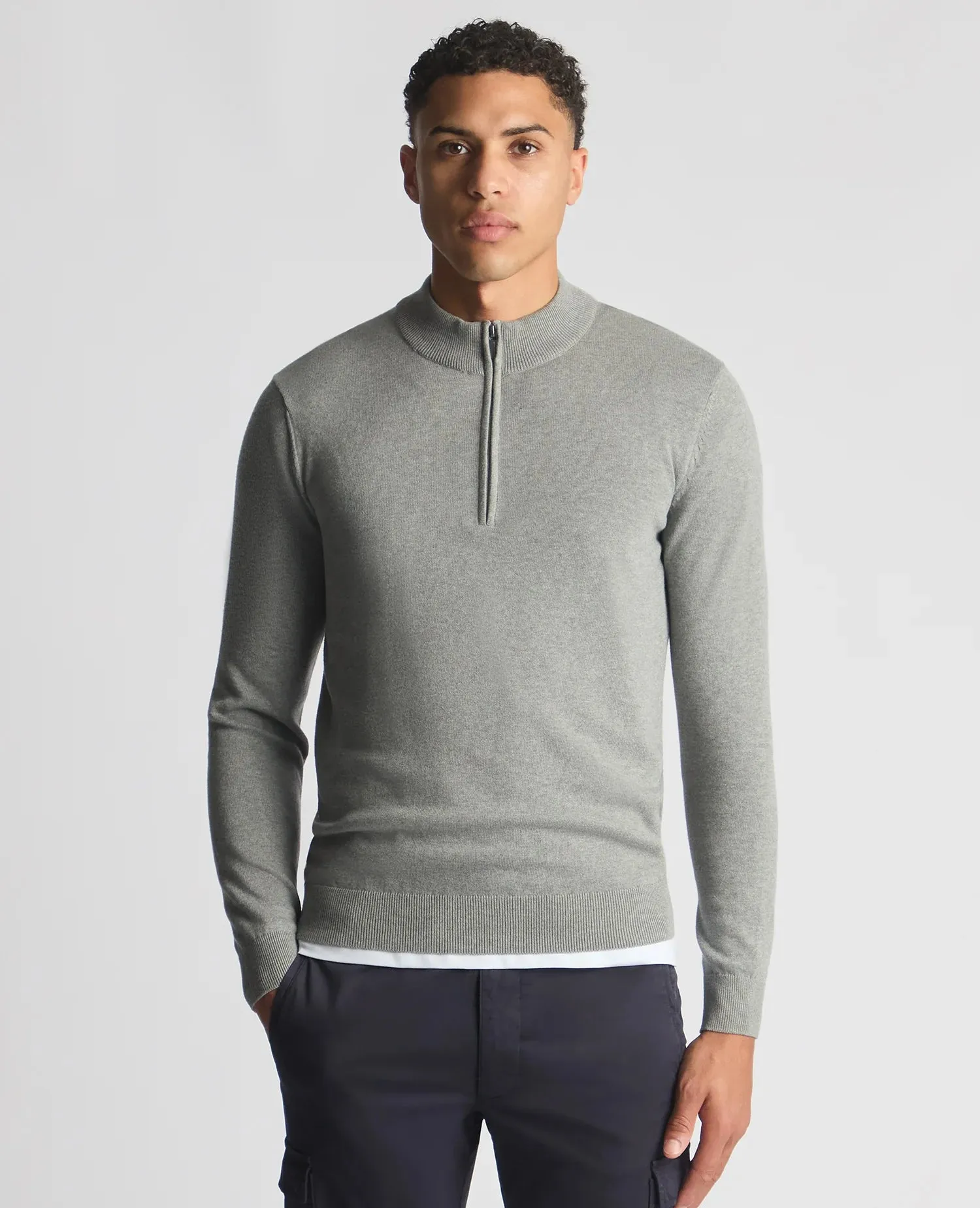 Remus Half Zip Sweater - Grey