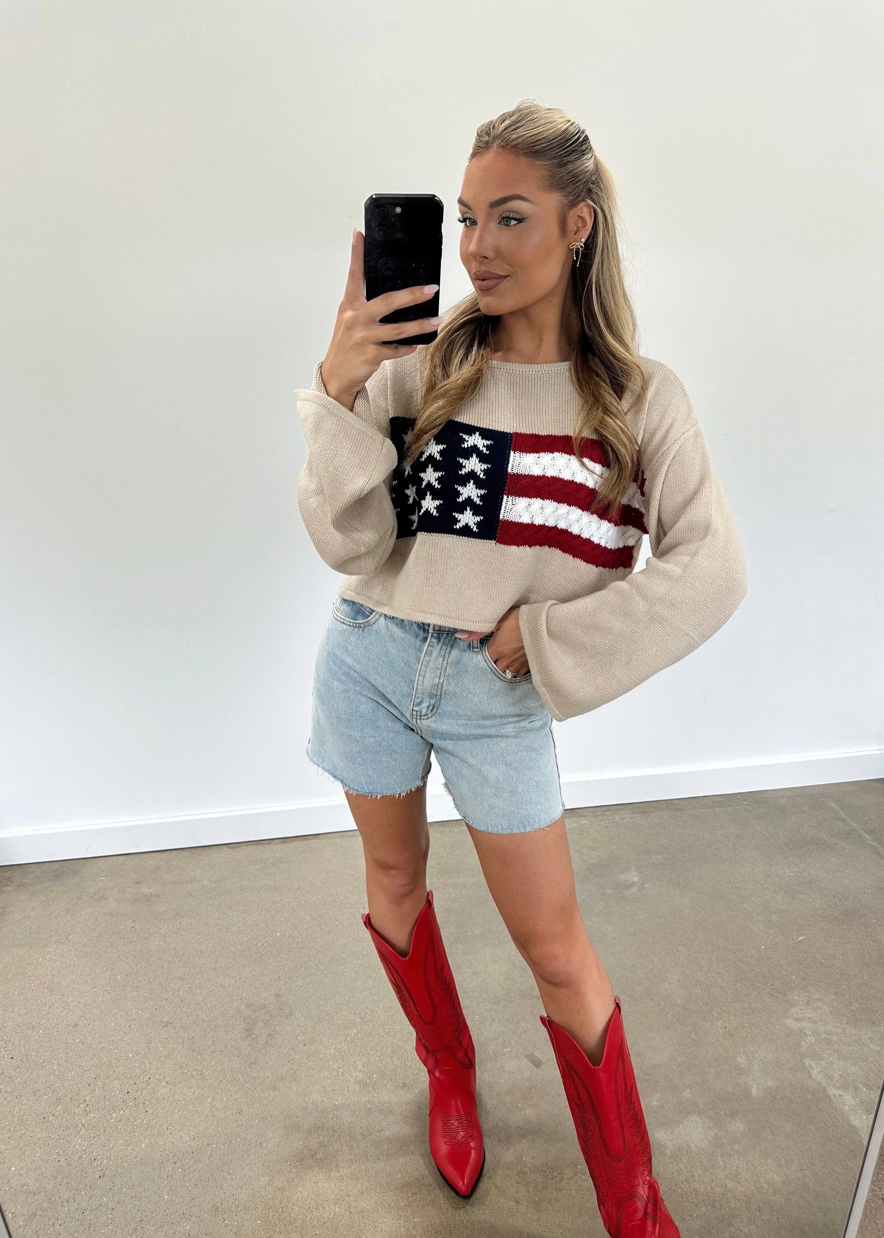 Ribbed Flag Sweater