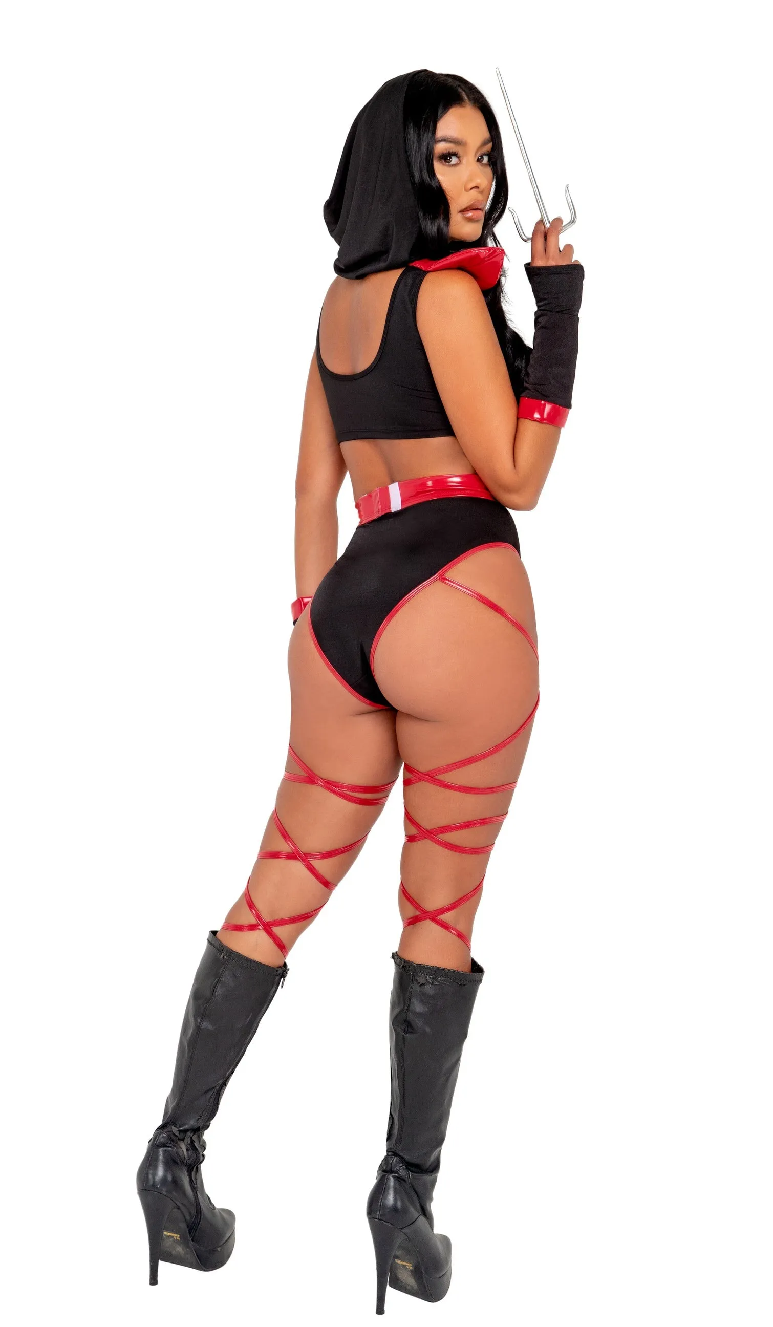 Roma 5PC Playboy Combat Ninja Costume