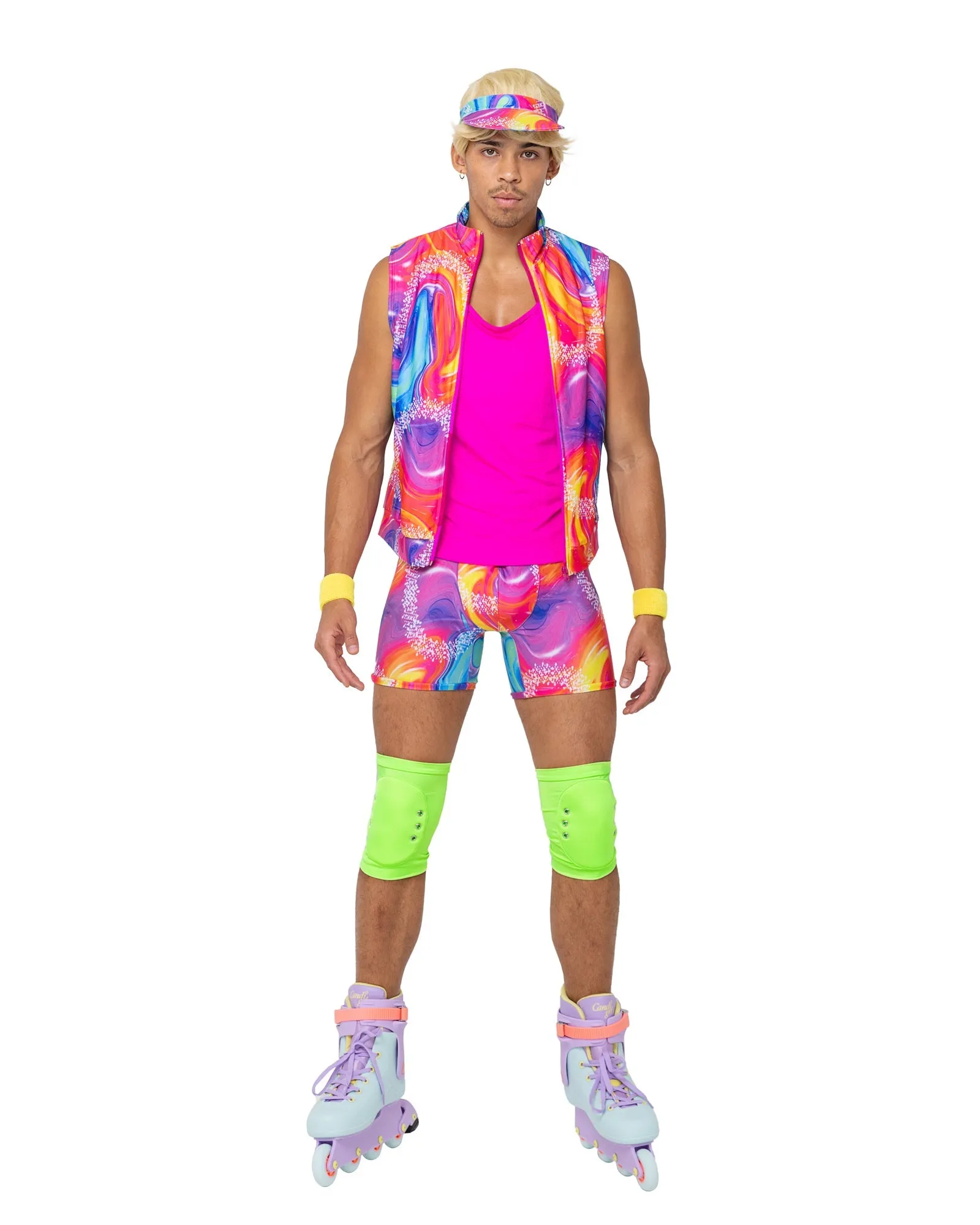 Roma 6PC Mens Retro Rollerblade Stud Costume