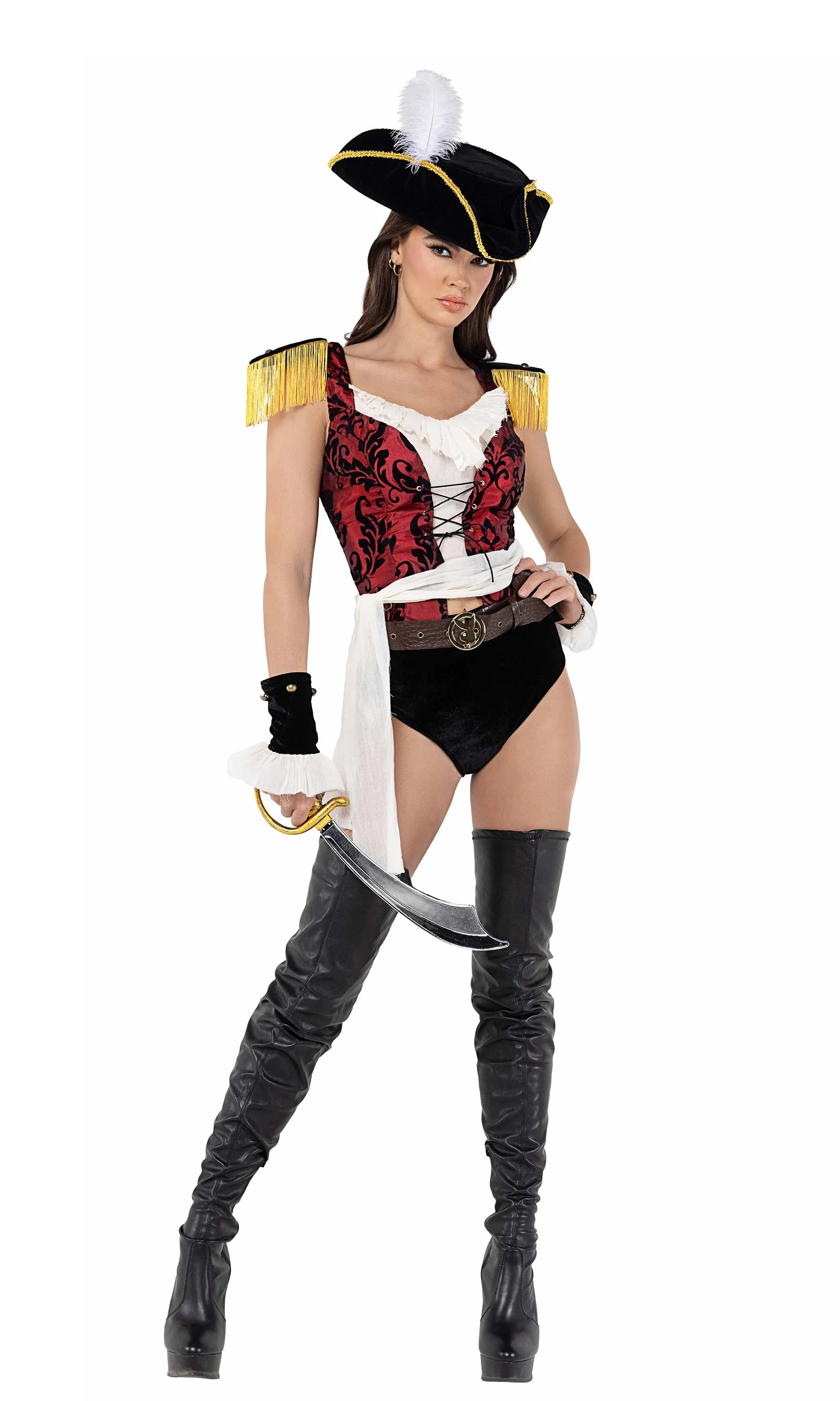 Roma 7pc Playboy High Sea Pirate Costume