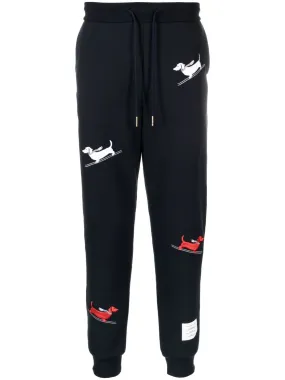 Skiing Hector Embroidery Holiday Sweatpants