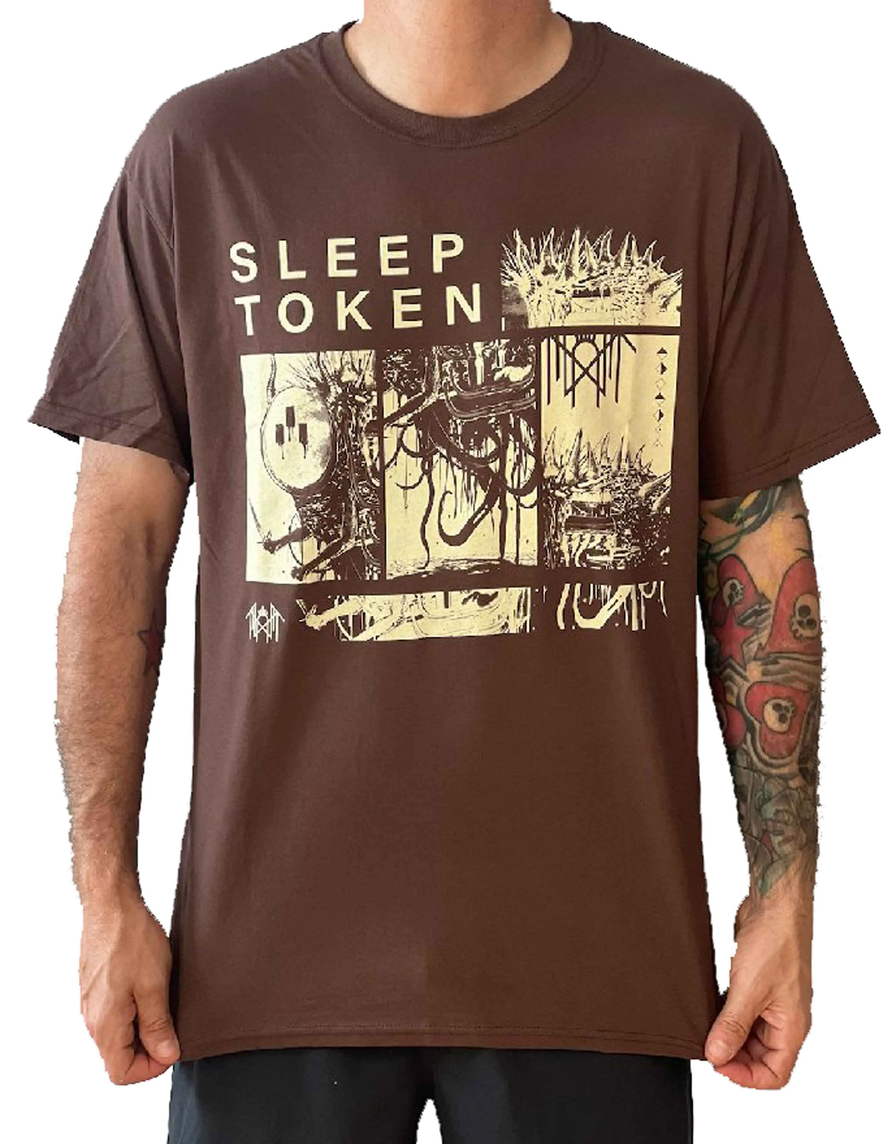 Sleep Token DYWTYLM Premium Oversized Men's T-Shirt Brown