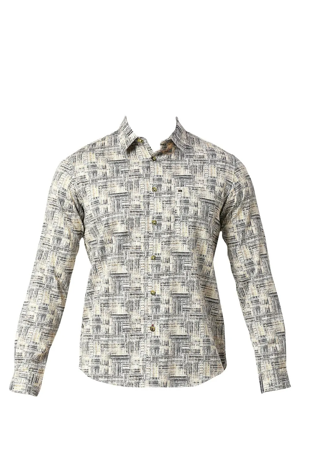 Slim Fit Cotton Satin Digital Printed Shirt