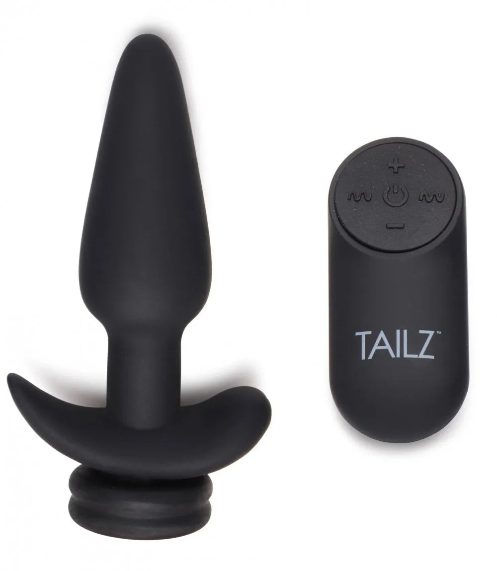 Small Vibrating Anal Plug with Interchangeable Bunny Tail