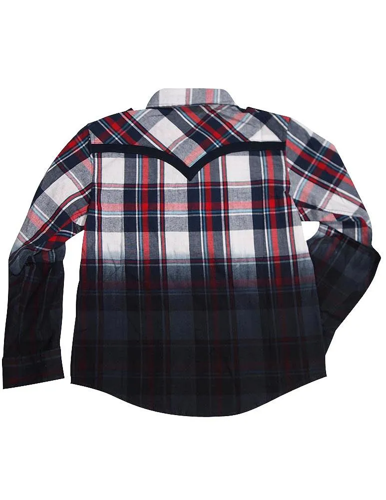 Smash Boys Sizes 4 - 14 Western Style Long Sleeve Button or Snap Down Shirt Top, 32947