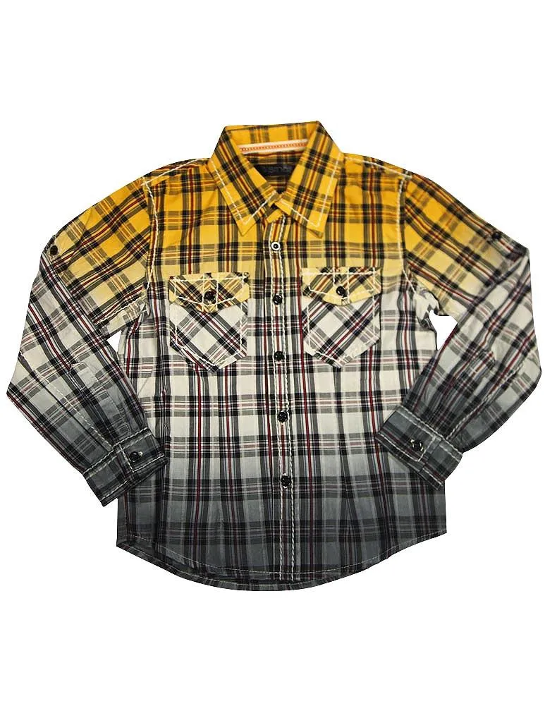 Smash Boys Sizes 4 - 14 Western Style Long Sleeve Button or Snap Down Shirt Top, 32947