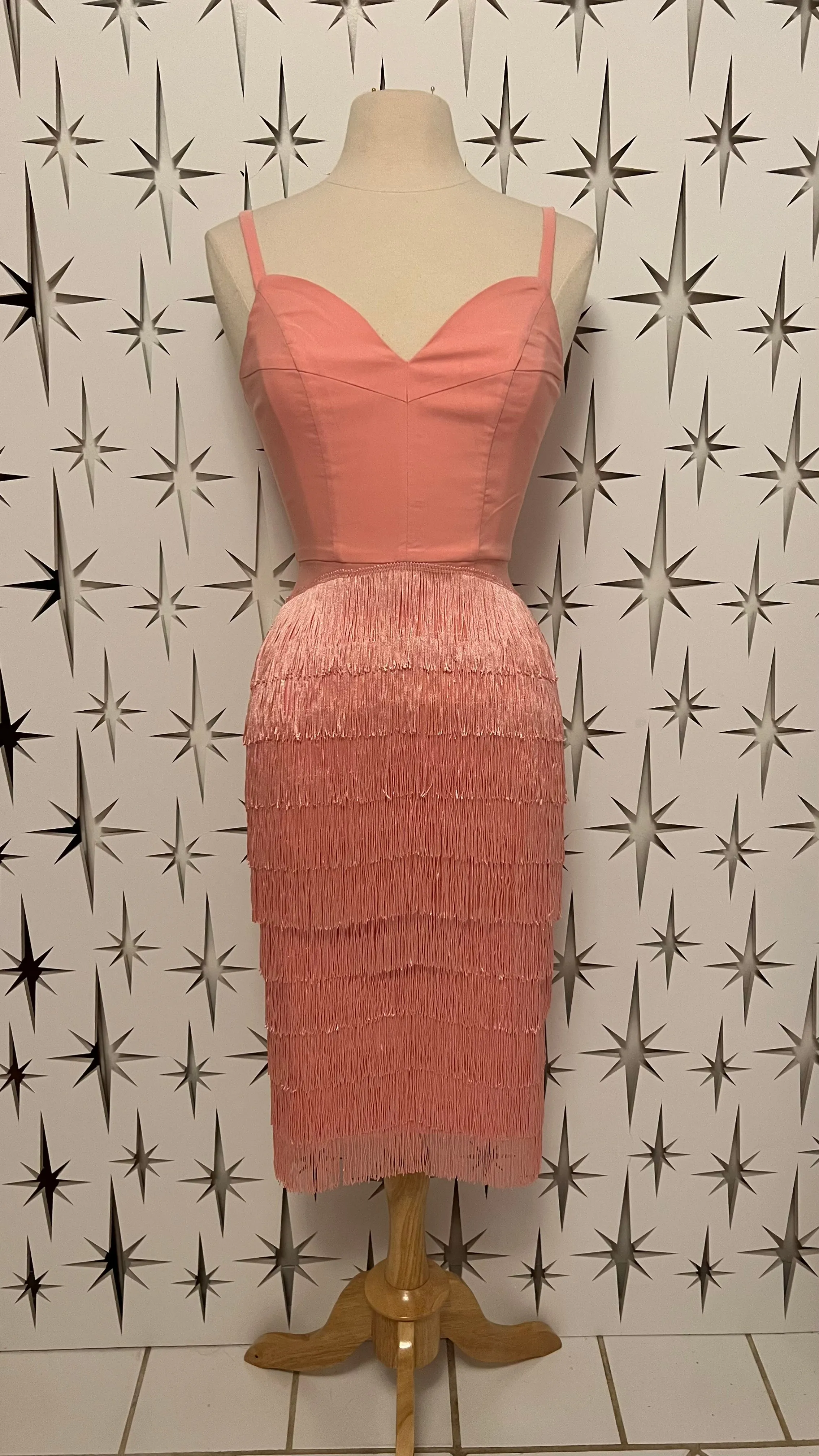 Some Like It Hot Fringe Dress in Pink