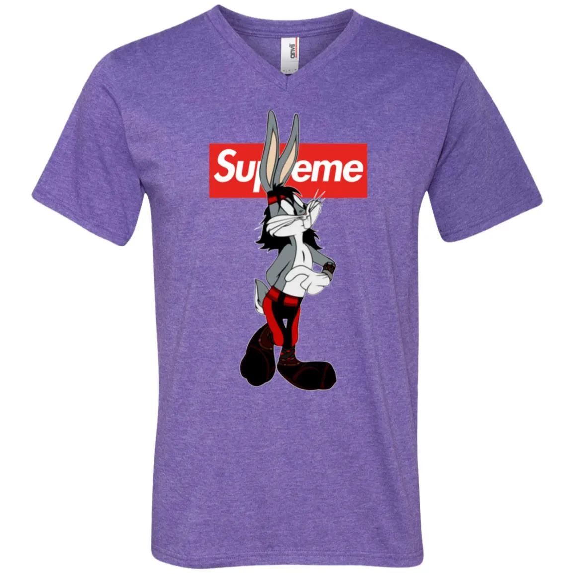 Supreme Rabbit T-shirt Men V-Neck T-Shirt