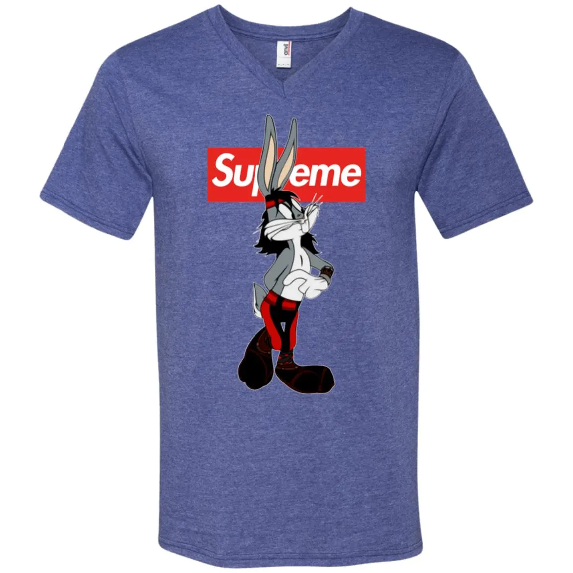 Supreme Rabbit T-shirt Men V-Neck T-Shirt