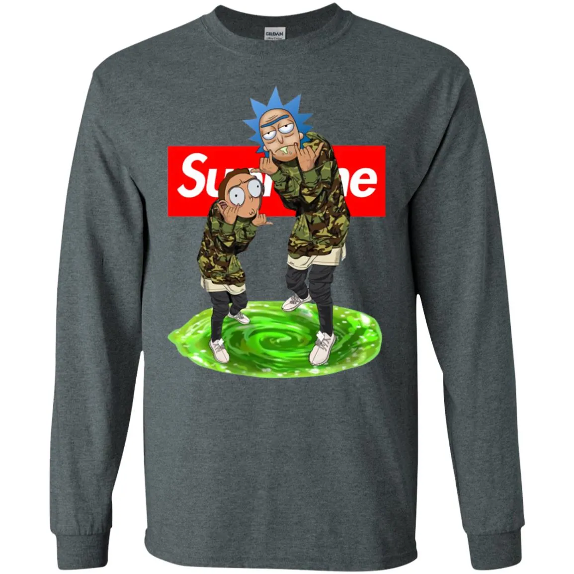 Supreme Rick And Morty Best T-shirt Men Long Sleeve Shirt