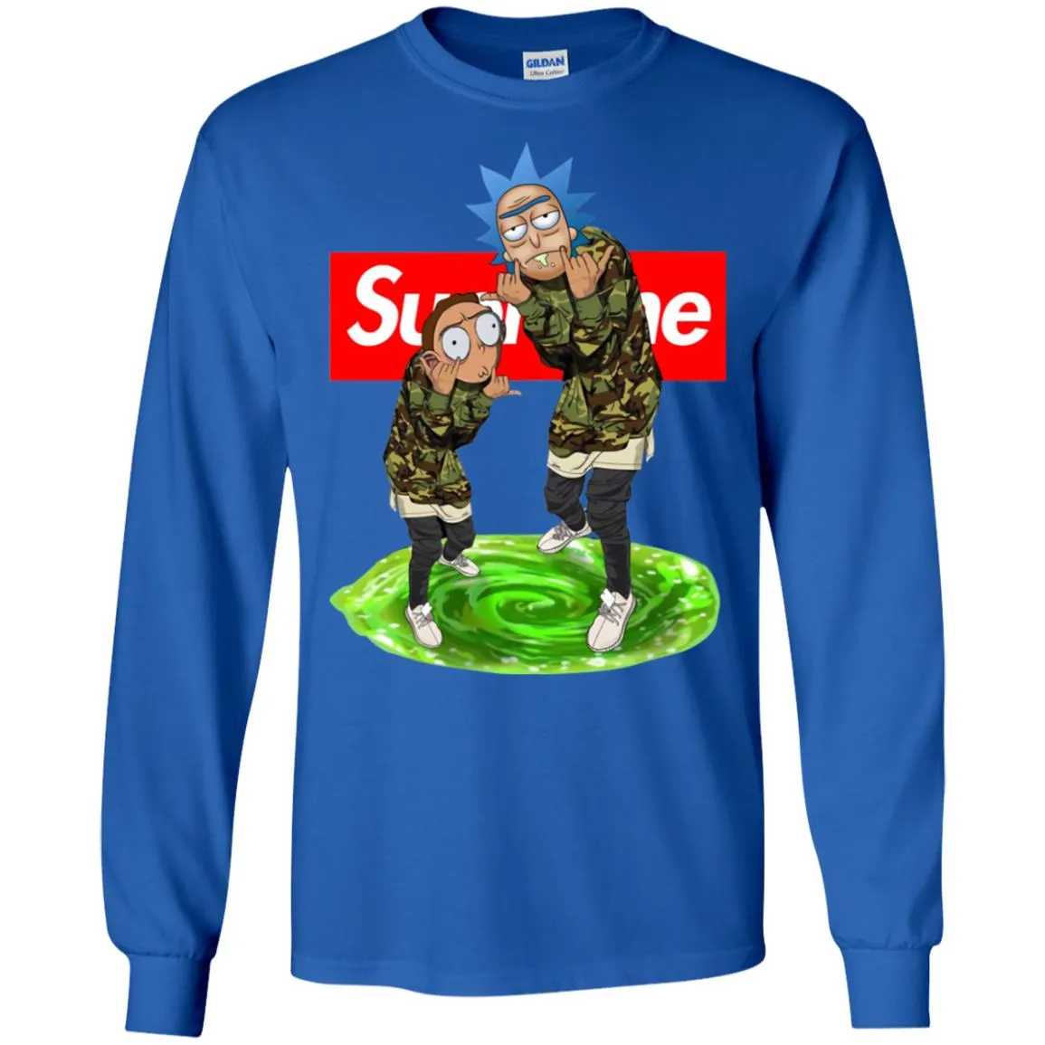 Supreme Rick And Morty Best T-shirt Men Long Sleeve Shirt