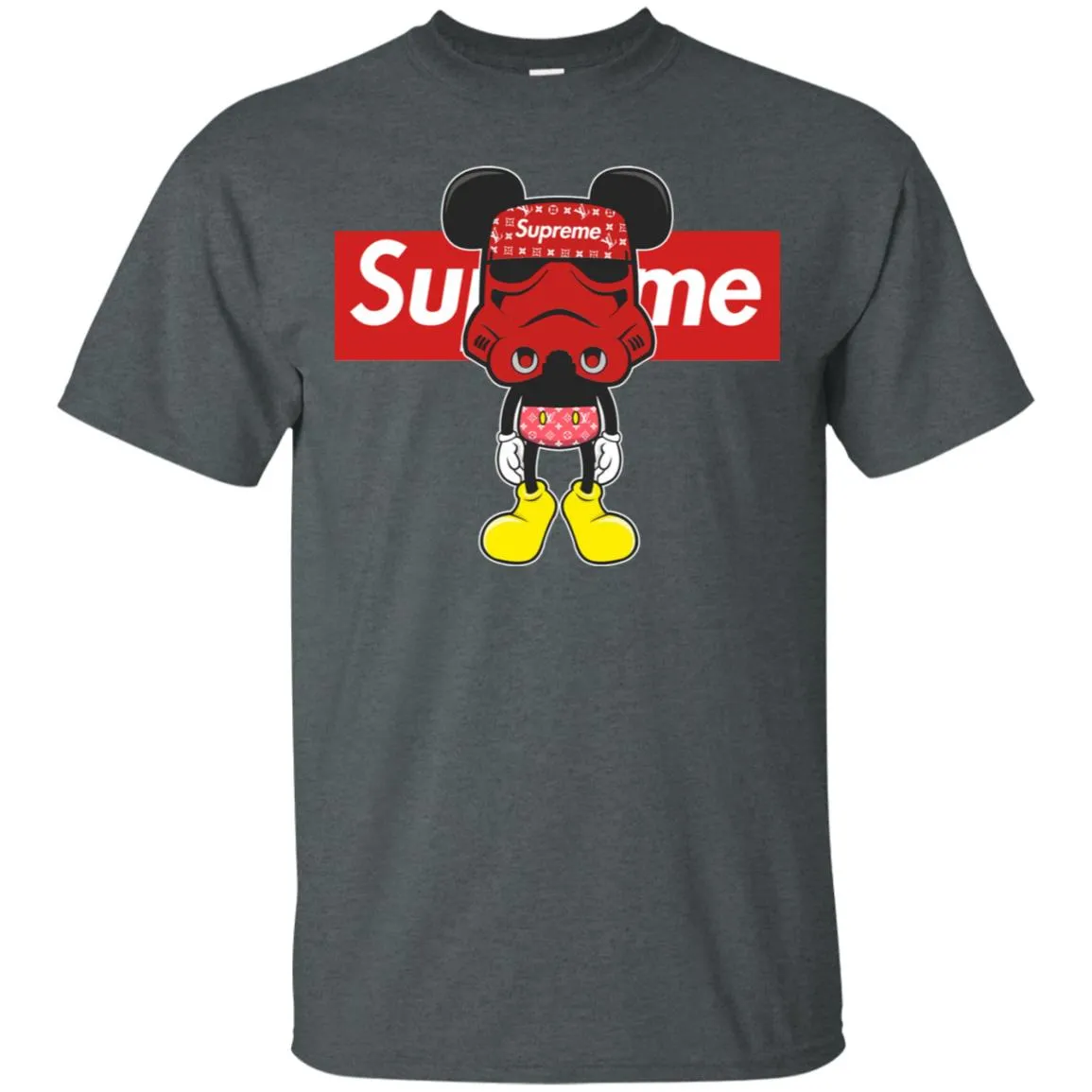 Supreme Robot Mickey Hot T-shirt Men Cotton T-Shirt