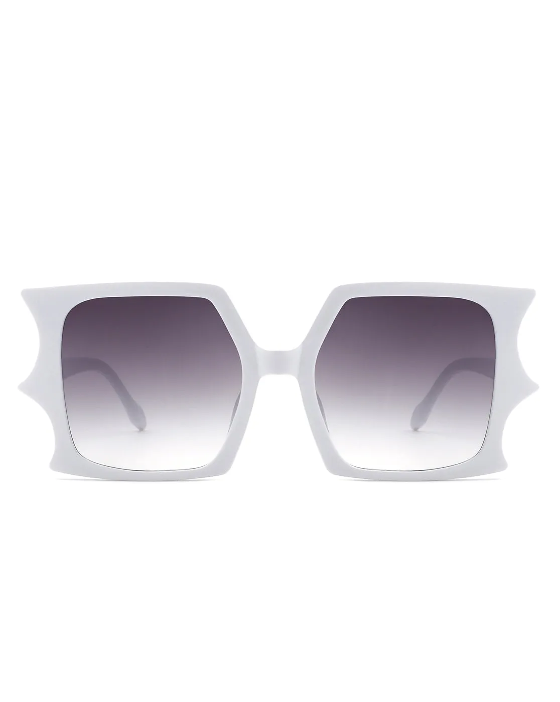 Sylas - Flat Top Irregular Bat Wing Square Sunglasses