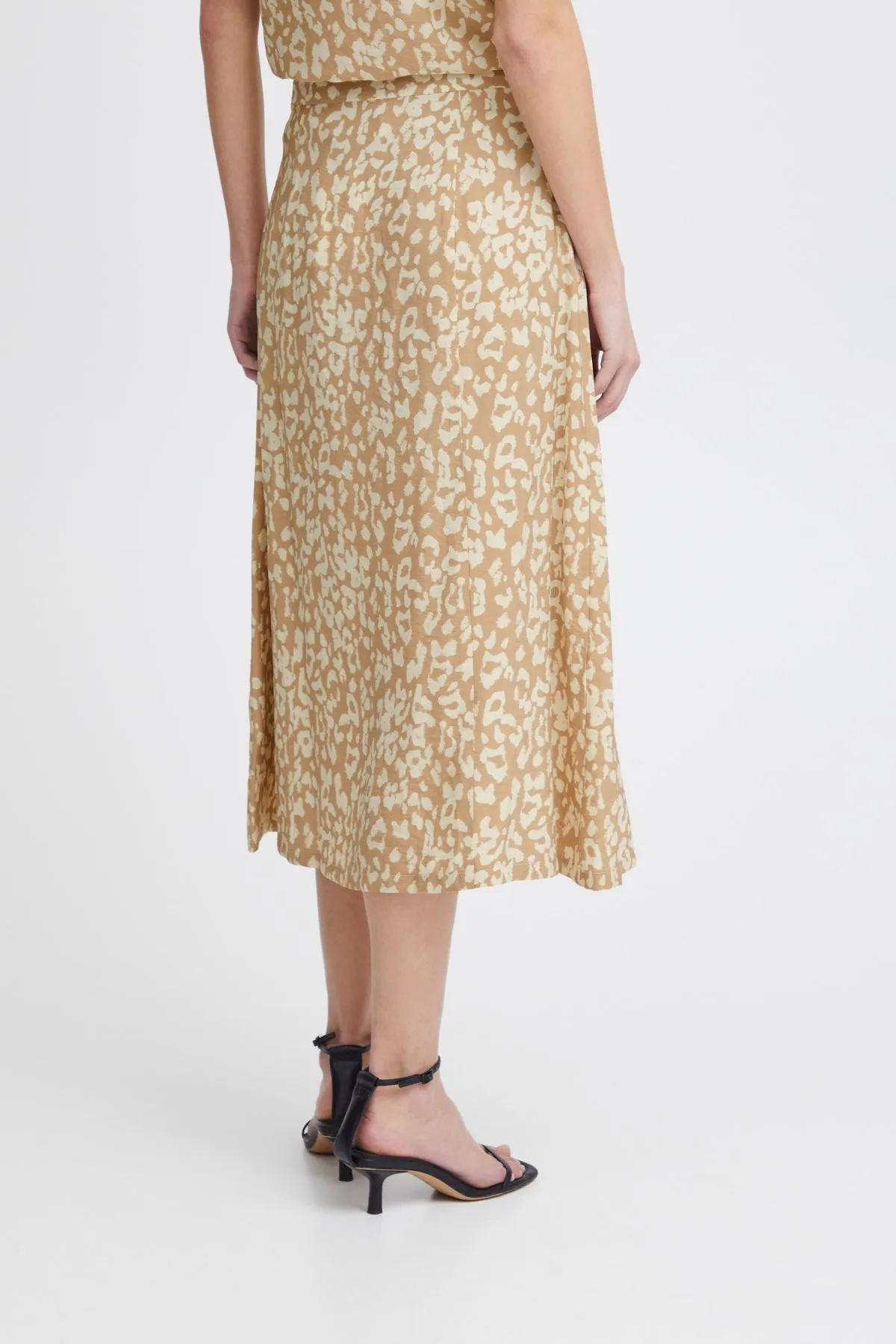 Tamiko Skirt Natural Leopard Print