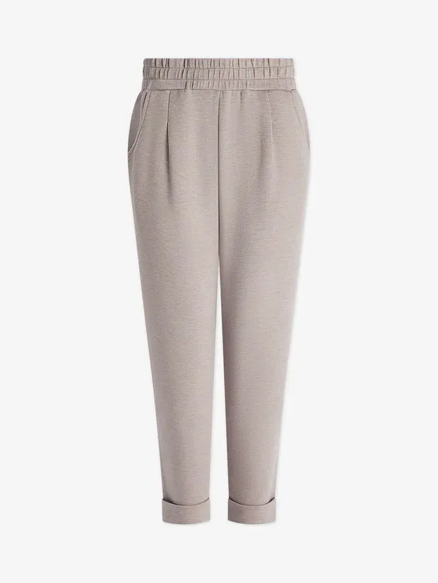 Taupe Marl Rolled Cuff Sweatpants