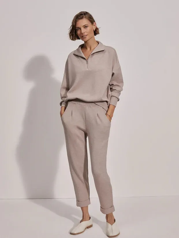 Taupe Marl Rolled Cuff Sweatpants