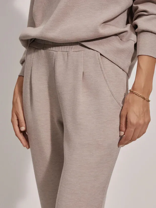 Taupe Marl Rolled Cuff Sweatpants