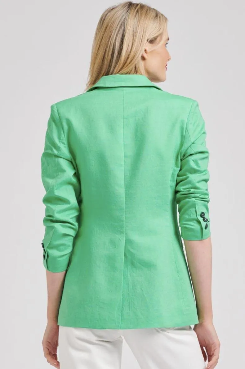 The Blake Linen Blazer | Apple Green