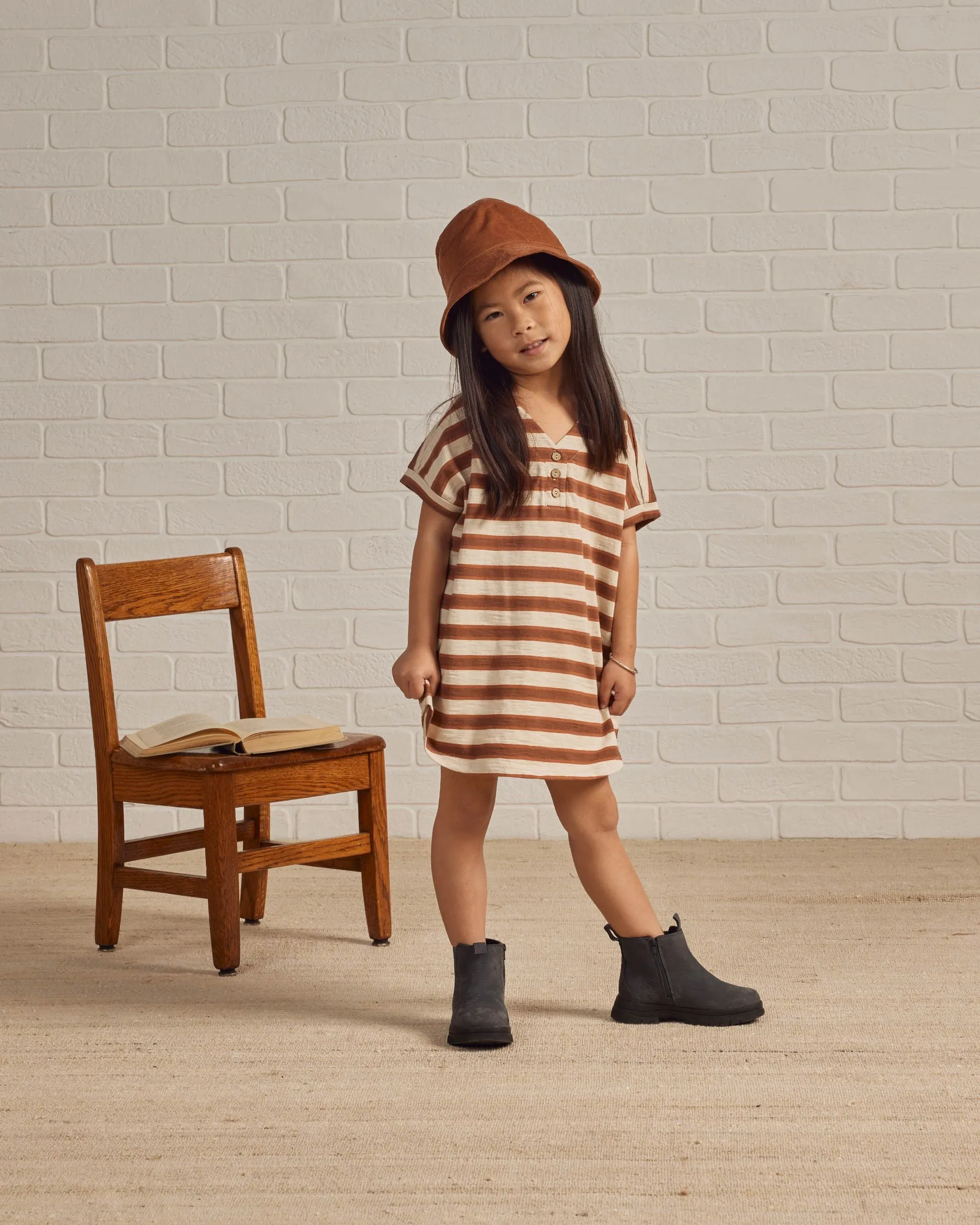 The Henley Shirt Dress by Rylee   Cru - KIDS