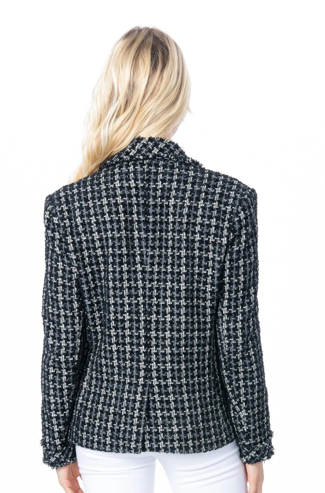 Tweed Black White Blazer