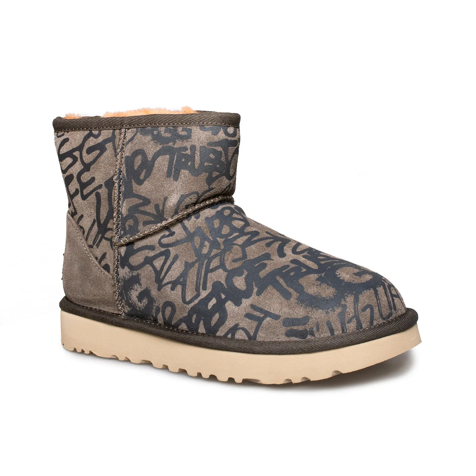 UGG Classic Street Graffiti Mini Slate Boots - Women's