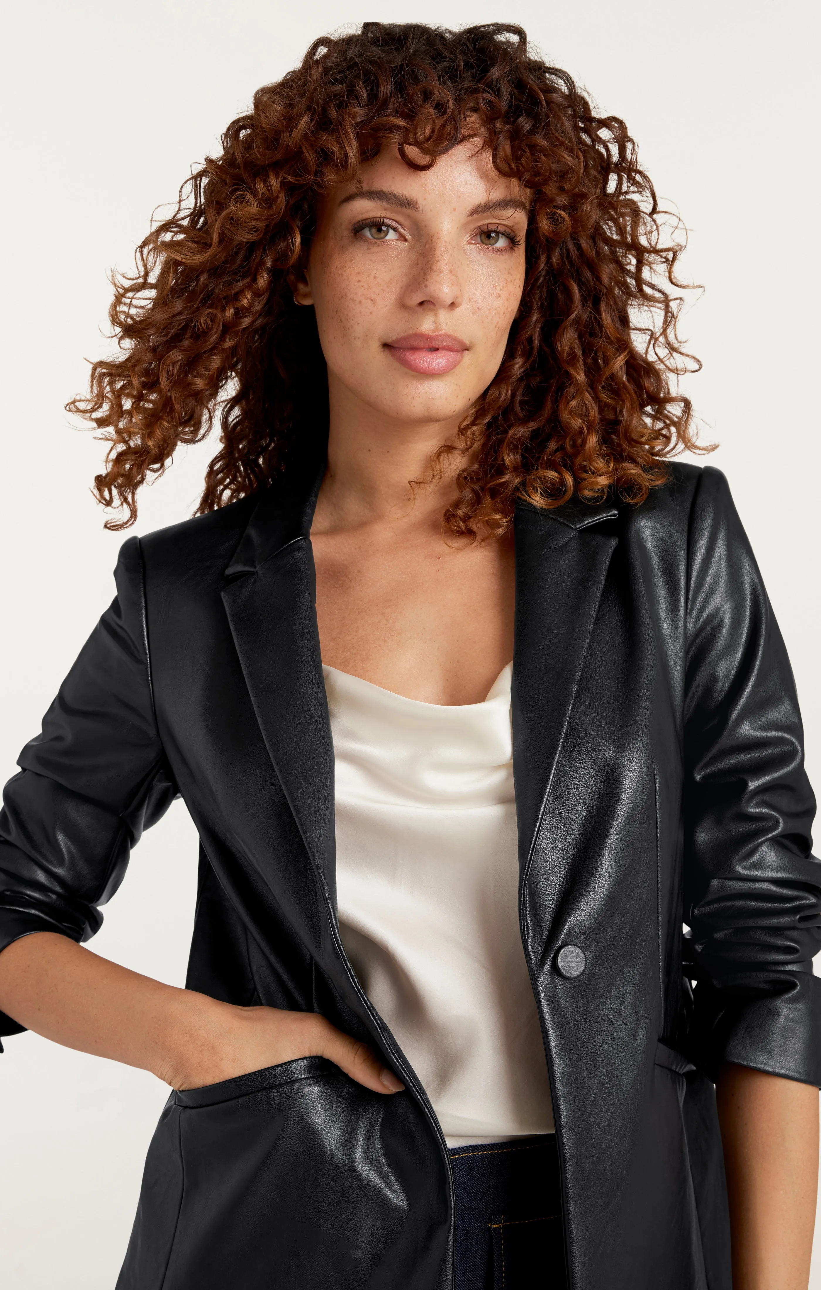 Vegan Leather Kylie Blazer